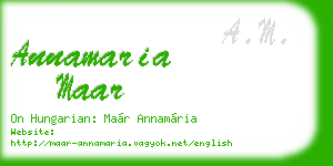 annamaria maar business card