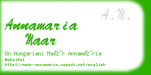 annamaria maar business card